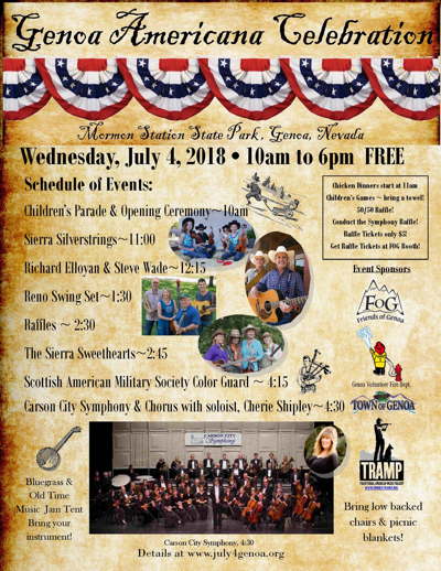 Genoa Americana Festival schedule for 2018.