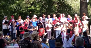 Photograph of Carson Chamber Singers July 4, 2021, in Genoa