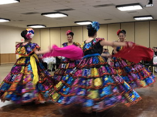 Photograph of 4 women from Ballet Folklrico International