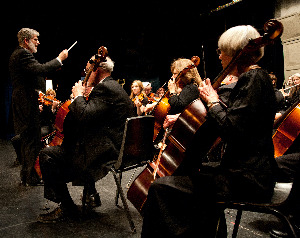 Photograph of Symphony on stage