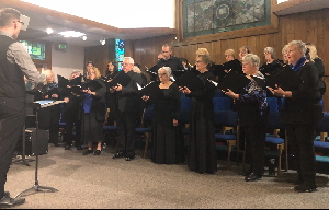 Photograph Carson Chamber Singers shown in concert last October