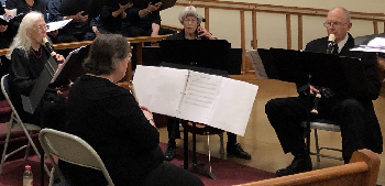 Photograph of Lucy DuPertuis, Gale Kehres, Jane Johnson, Rex Reed