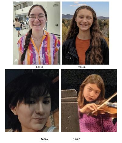 Photograph of 4 Nebesky Scholarship award winners