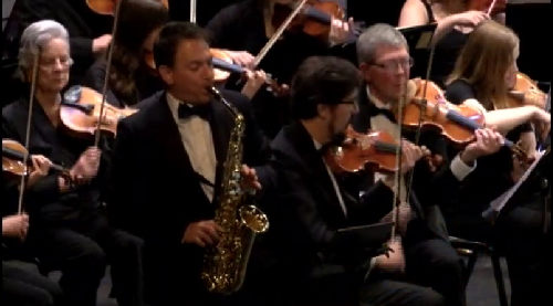 Photograph of Rhett Bender with Carson City Symphony