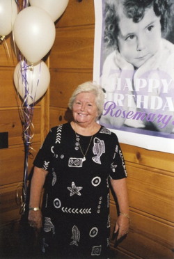 Picture of Rosemary on her 70th birthday